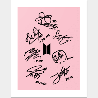 bangtan signature Posters and Art